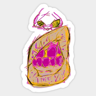 Sketch Style - Mouth Warm Sticker